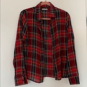Reformation soft plaid shirt
